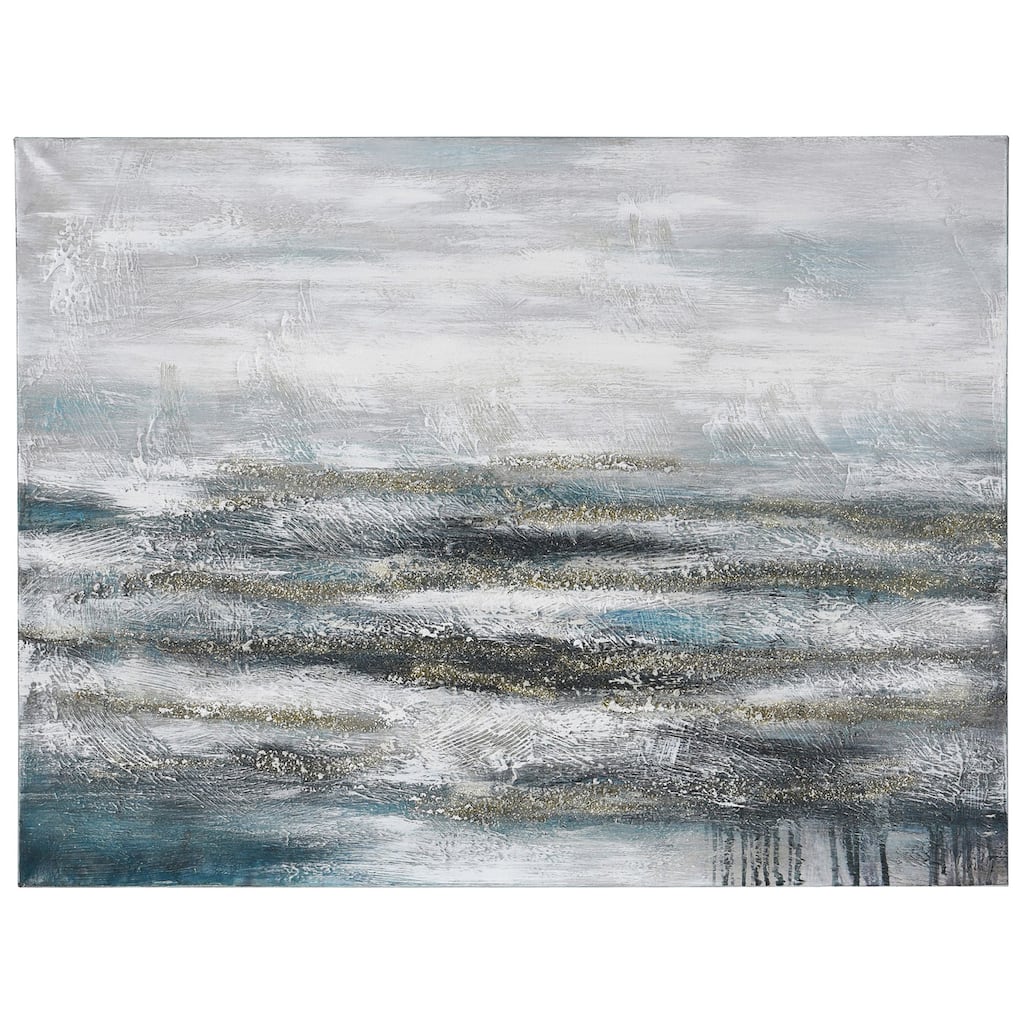 Coastal Blue - Hand Painted Abstract Acrylic on Canvas Wall Art