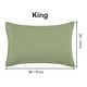 preview thumbnail 46 of 46, 2 Pcs Zippered Pillowcases, Brushed Microfiber Pillow Case Cover King(20"x36") - Sage