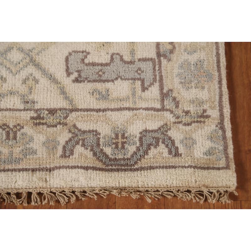 Oushak Oriental Runner Rug Handmade Wool Carpet - 2'7"x 11'6"