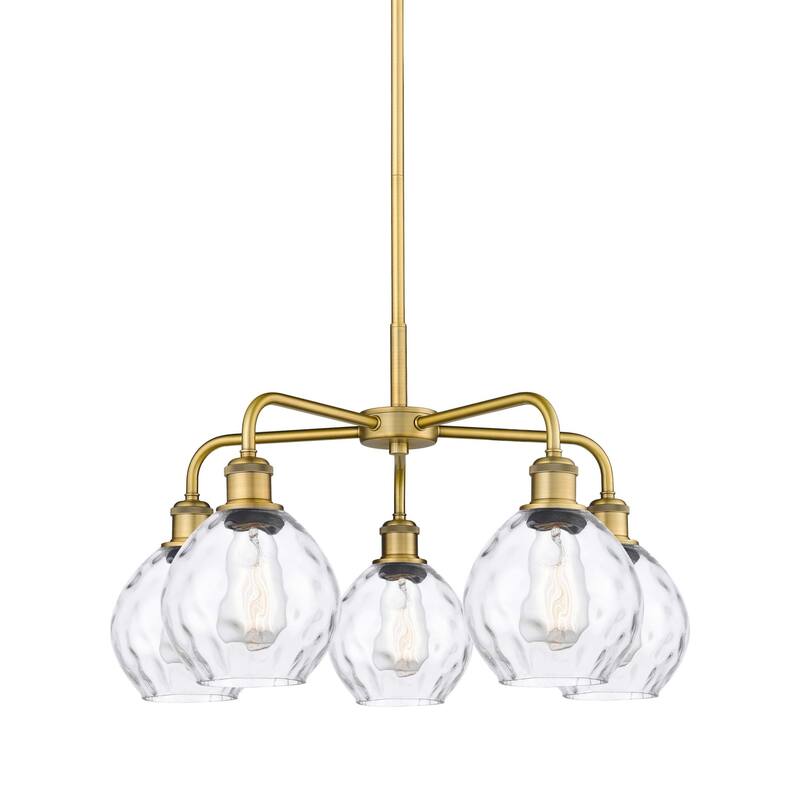 Innovations Lighting 516-5CR-15-24 Waverly Chandelier Waverly 5 Light - Brushed Brass / Clear