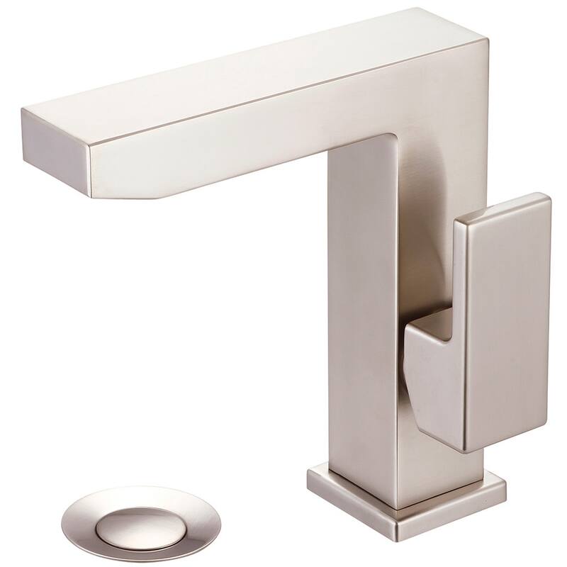 Pioneer Faucets Mod 1.2 GPM Single Hole Bathroom Faucet with Rigid - Brushed Nickel