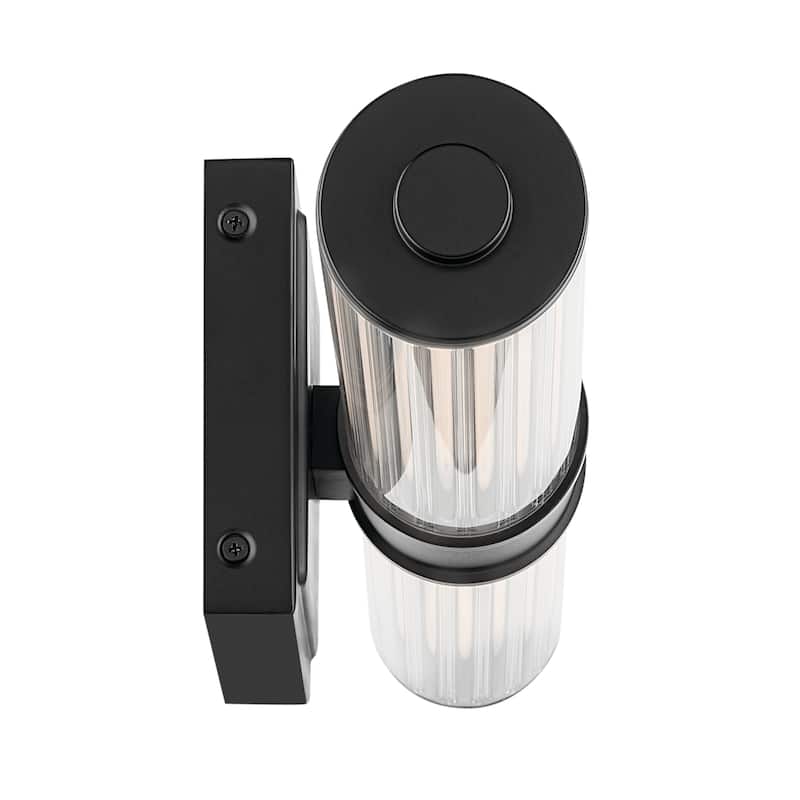 Kichler Lighting Laurene 18.5" Linear Bath Bar Small LED with Clear Fluted Glass in Black