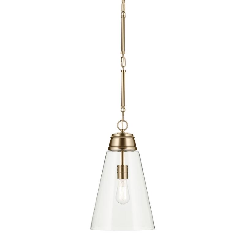 Kichler Lighting Marsailli 19" 1-Light Medium Pendant with Clear Glass in Champagne Bronze - 11.5