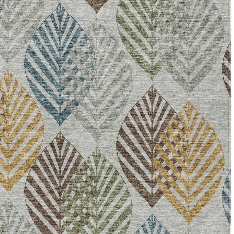 HomeRoots Floral Transitional Rectangle Outdoor Rug