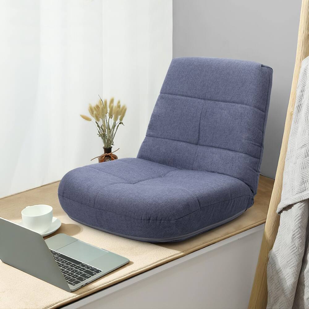 Adjustable 5-Position Padded Floor Chair Recliner Lazy Gaming Sofa