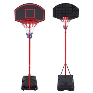 Portable Removable Adjustable Teenager Basketball Rack Black & Red - 28.94 x 17.72 x 5.51