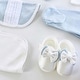 preview thumbnail 5 of 3, Blue & White Newborn Baby Boy Homecoming Set with Bow Tie Detail- 10 Pcs