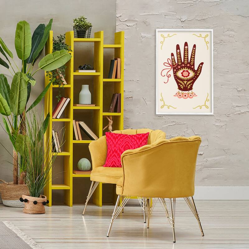 Stupell Boho Folk Style Hand Framed Giclee Art Design By Hannah Moren