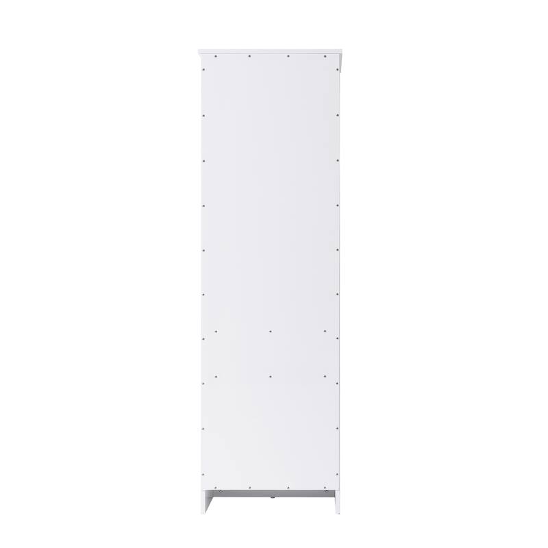 Fresco 16-28 Inch Bath Storage Glass Cabinet