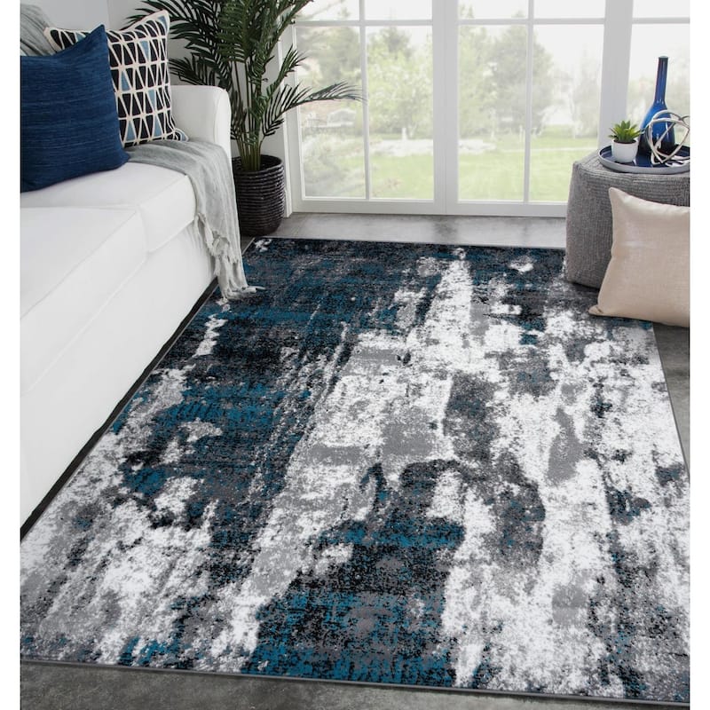 Luxe Weavers Modern Abstract Pattern Medium Pile Area Rug - 5' x 7'
