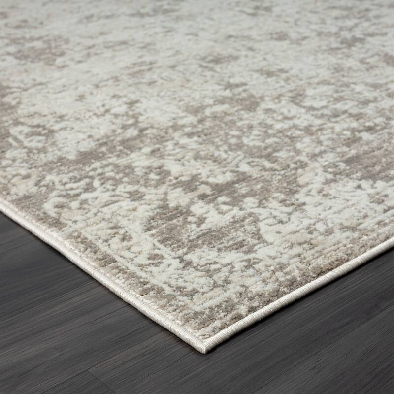 Sevita Gray Transitional High-Low Textured Indoor Area Rug