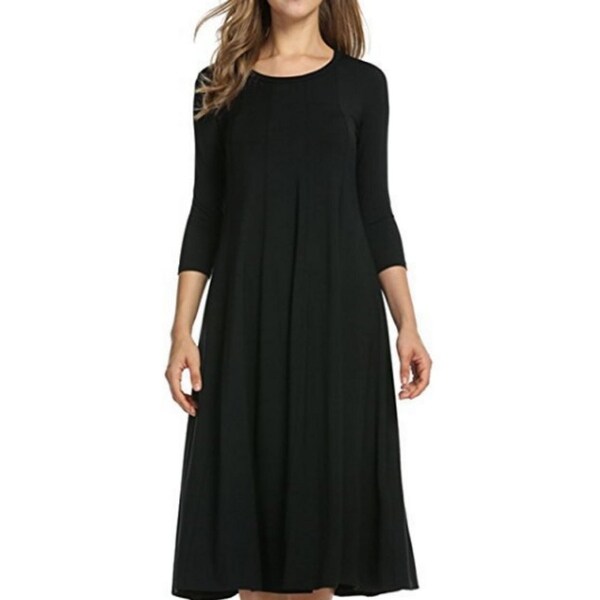 Round Neck Sleeve Dress. Opens flyout.