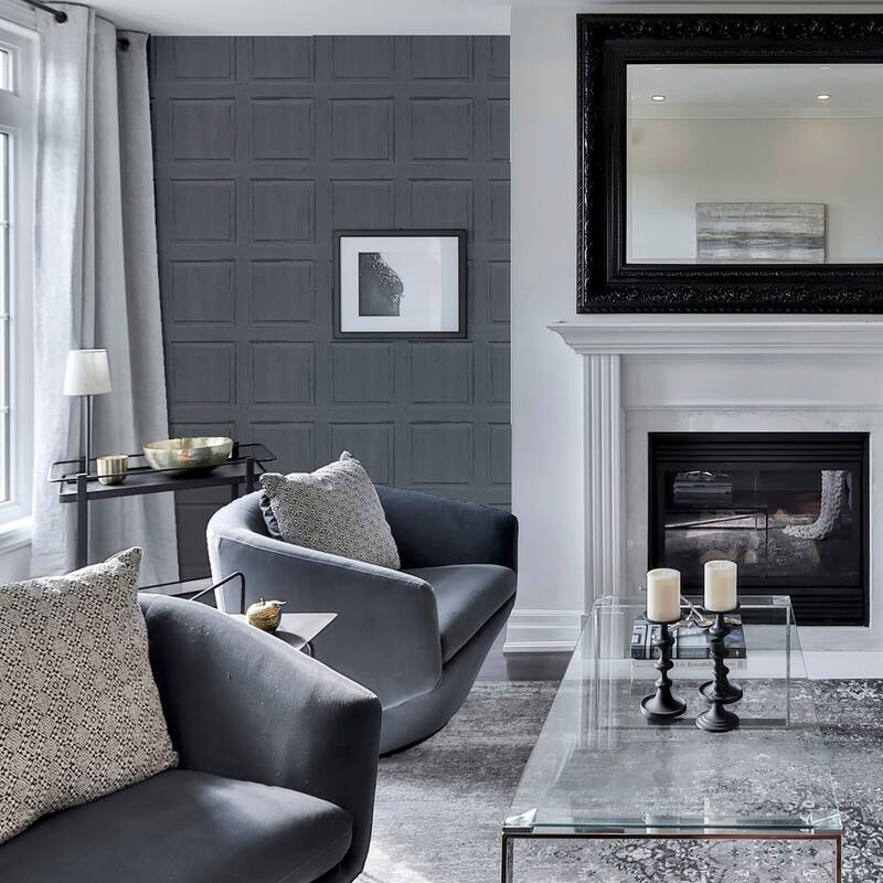 Arthouse Bellamy Charcoal Wooden Panel Wallpaper