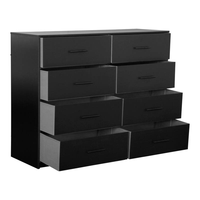 8 Drawer Dresser with Fabric Storage MDF Frame Modern Bedroom Organizer