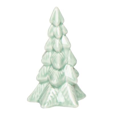 Transpac Ceramic 3.86 in. Multicolored Christmas Tree Figurine