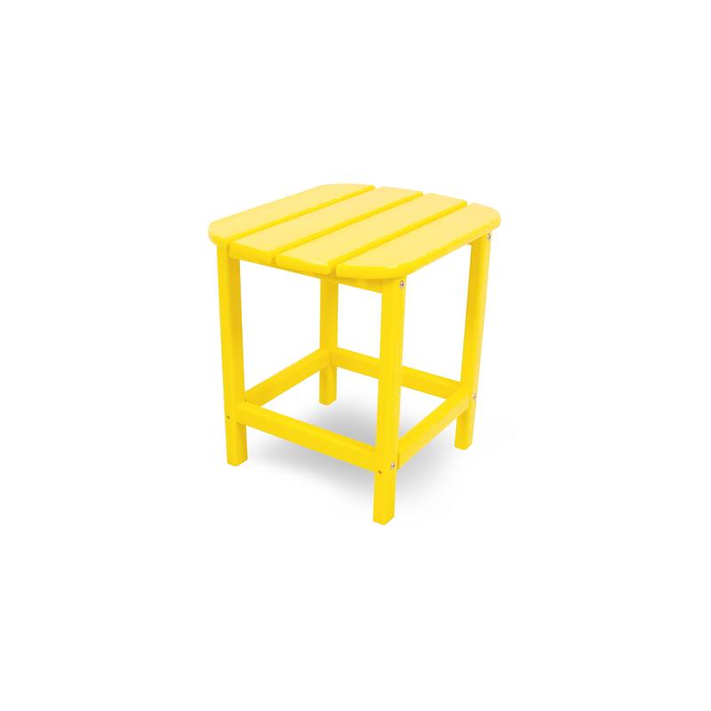 POLYWOOD South Beach 18 inch Outdoor Side Table - lemon