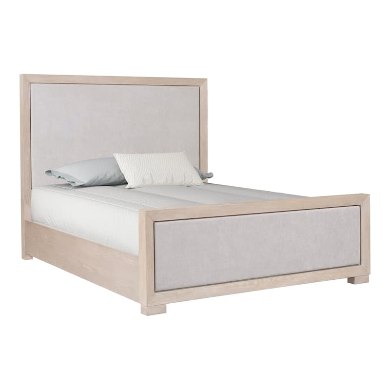 Furniture of America Durem II Modern 4-Piece Solid Wood Tawny Panel Bedroom Set with Desk