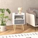 preview thumbnail 16 of 38, 2-Tier Kids Nightstand With Fabric Drawer, Set of 2