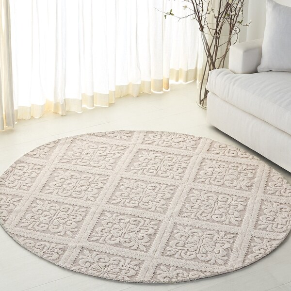 Lauren Ralph Lauren Wyatt Handmade Damask Wool Rug - Bed Bath