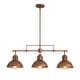 preview thumbnail 33 of 37, Industrial 3-Light Dome Kitchen Island Pendant - Brushed Black Grey