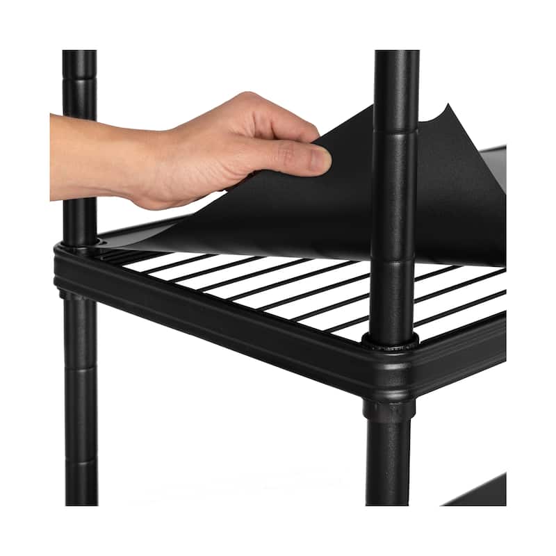 Seville Classics HOME 4-Tier Steel Shelving with Shelf Liners