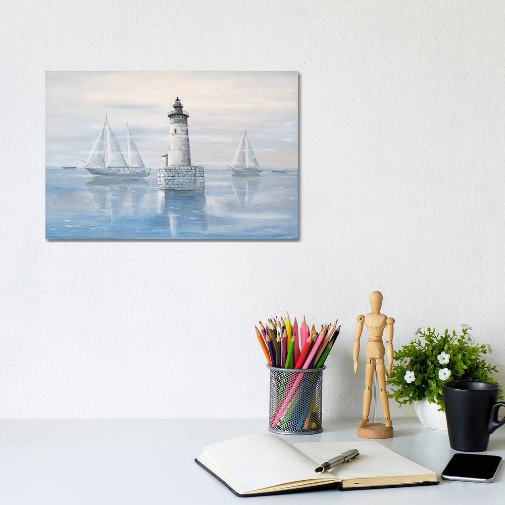 iCanvas "Detroit River Lighthouse" by Jim Williams Canvas Print