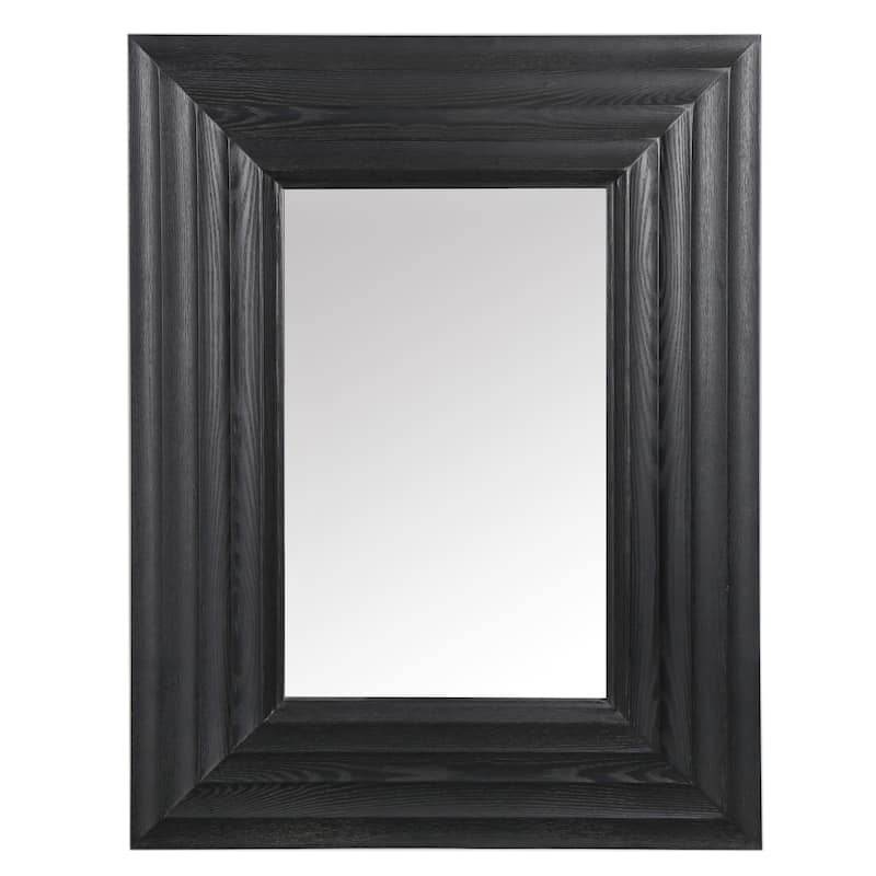 SAFAVIEH Couture Jilianna 50-inch Vertical Rectangle Wood Mirror - 38.2"W x 2.8"D x 50"H - Black