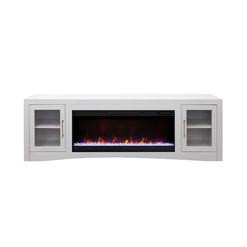Bridgevine Home Heritage 82 inch Fireplace TV Stand, for TVs up to 90 inches