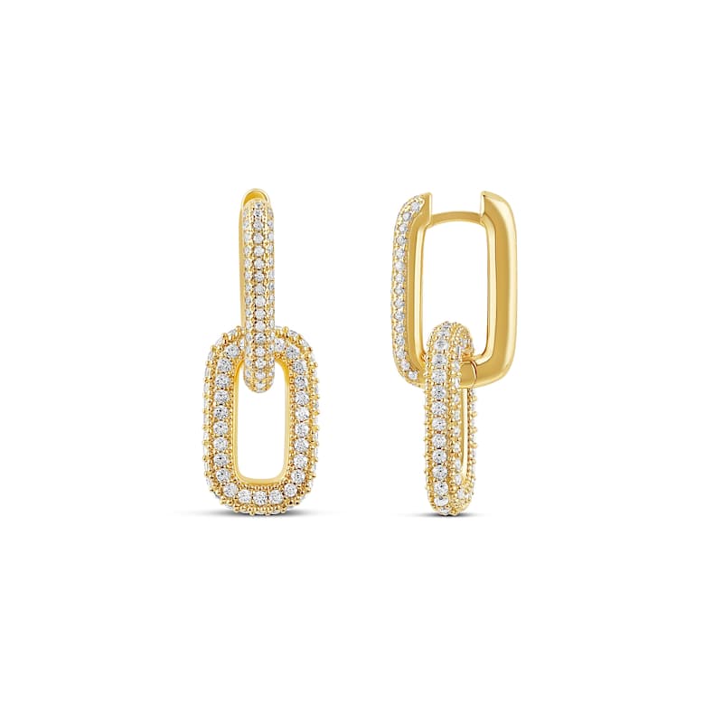 SHYMI Removable Link Pave Earrings - Gold