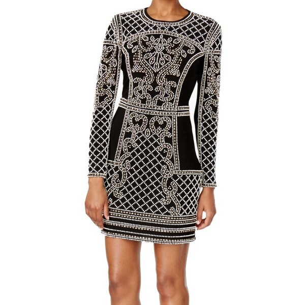 xscape beaded sheath dress