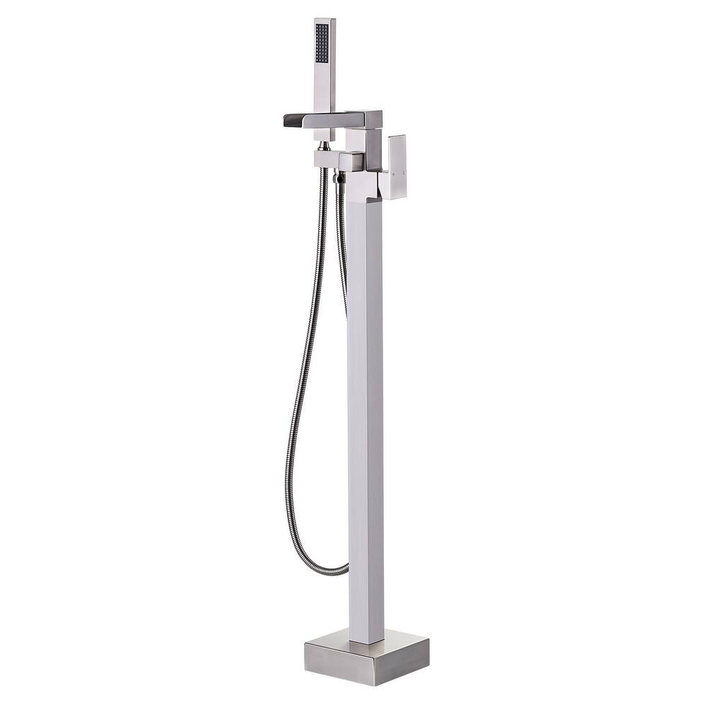 WOWOW Single Handle Freestanding Bathtub Faucet with Handheld Shower