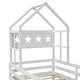 preview thumbnail 3 of 6, House Play DIY Platform Bed with Guardrail and Drawer for Kids