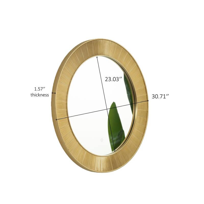 Cyclis Thick Gold Frame PU Art Decorative Mirror - Bathroom, Bedroom, Living Room - Golden,Silver