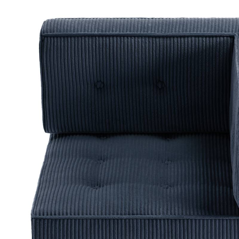 UIXE Corduroy Modular Corner Sofa Lounge Corner Arm Chair