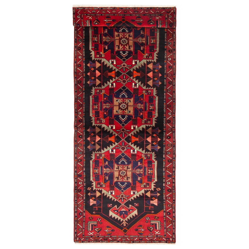 ECARPETGALLERY Hand-knotted Konya Anatolian Black Wool Rug - 3'9 x 9'10