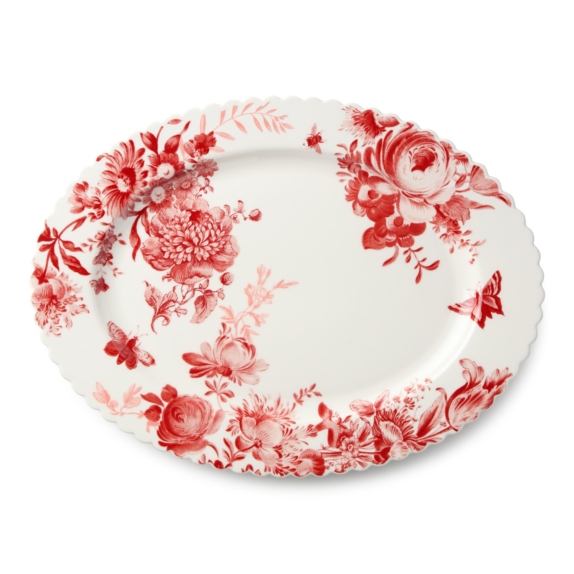 Certified International Gabrielle Rose Oval Platter 16 x 12 - 16.00"L x 12.00"W x 1.13"H