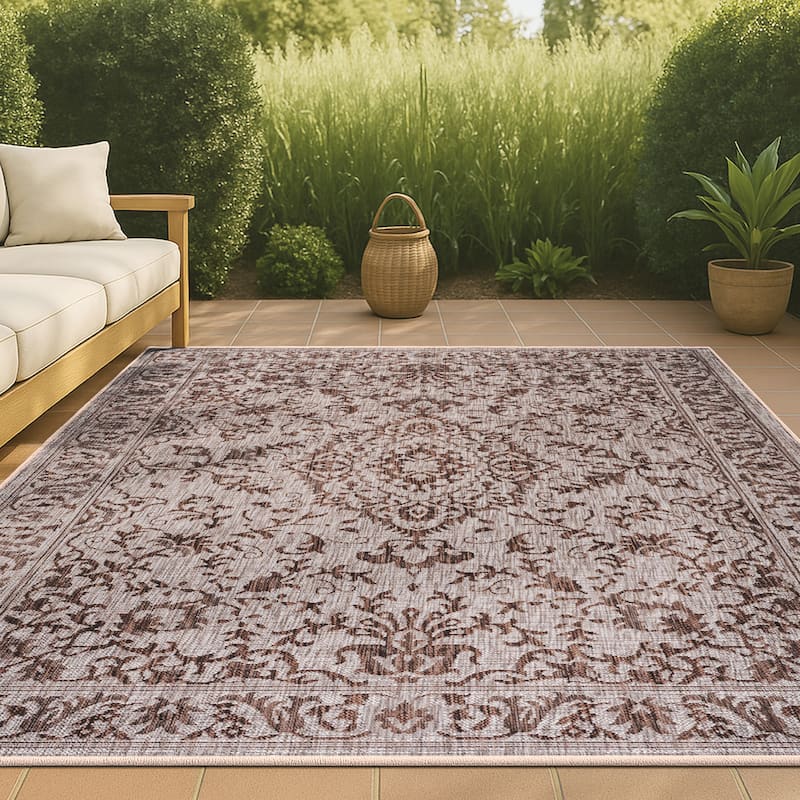 JONATHAN Y Sintra Ornate Medallion Indoor/Outdoor Area Rug