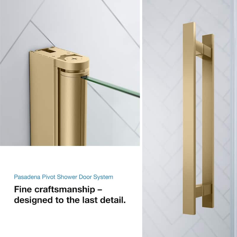 Pasadena Alcove Frameless Pivot Shower Door, 2025