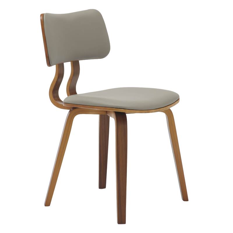5-Piece Dining Set with 47-Inch Round Ash Wood Dining Table and 4 Leather Accent Side Chairs