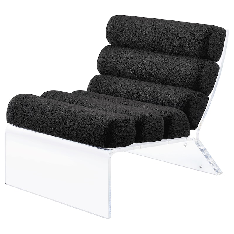 Serreta Boucle Upholstered Armless Acrylic Chair