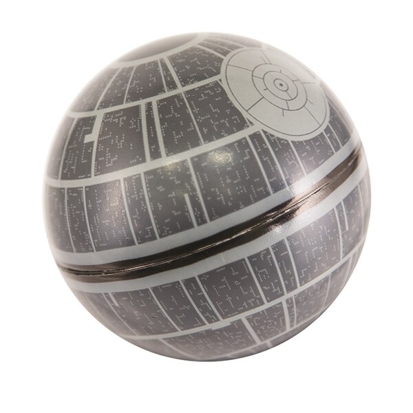 3.25" Gray and Black Star Wars Death Star Hop Inflatable Ball - N/A