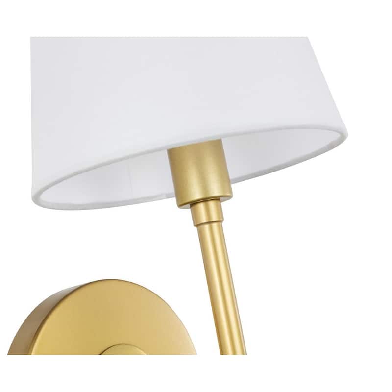 Carlton 1-light White Shade Wall Sconce