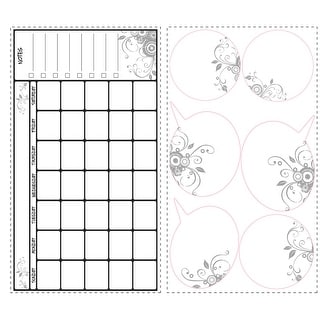 RoomMates White Dry Erase Calendar Peel and Stick Wall Decal