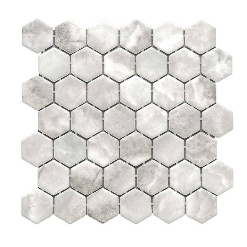 The Tile Life Eterna Hex 2x2 Glass Floor, Wall & Backsplash Tile