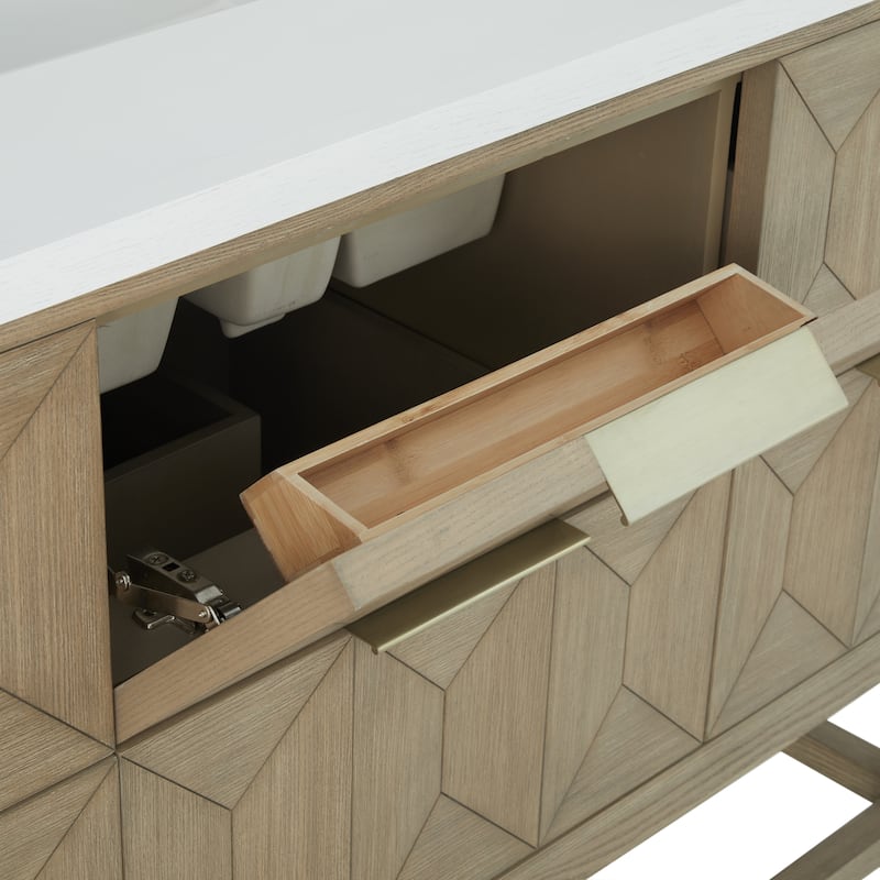 James Martin Vanities Emmeline 48" Single Vanity, Pebble Oak