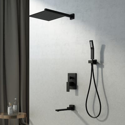 10-inch Square Rainfall Shower Head With Three Modes