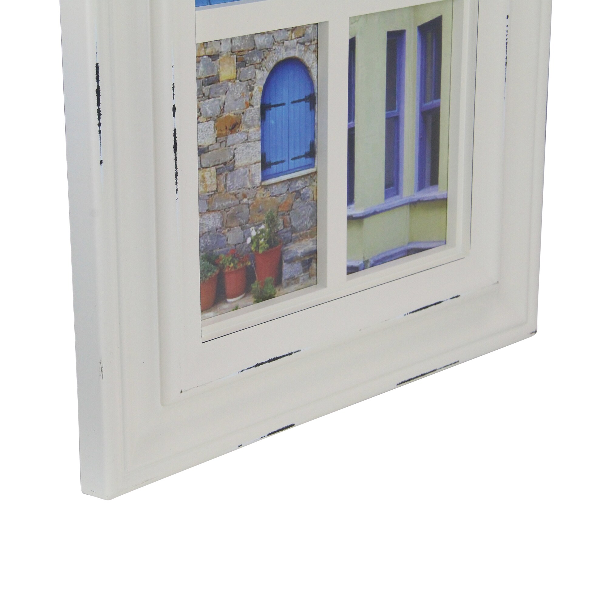 Shop 35 Off White Weathered Windowpane Photo Collage Frame Wall