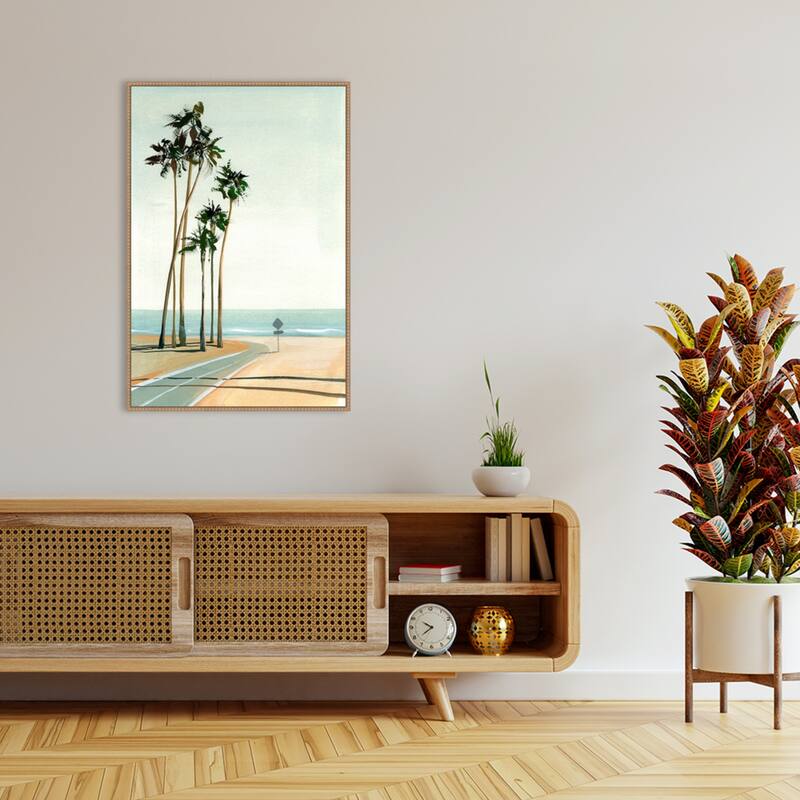 Six Palms by Brook Page Framed Canvas Wall Art Print