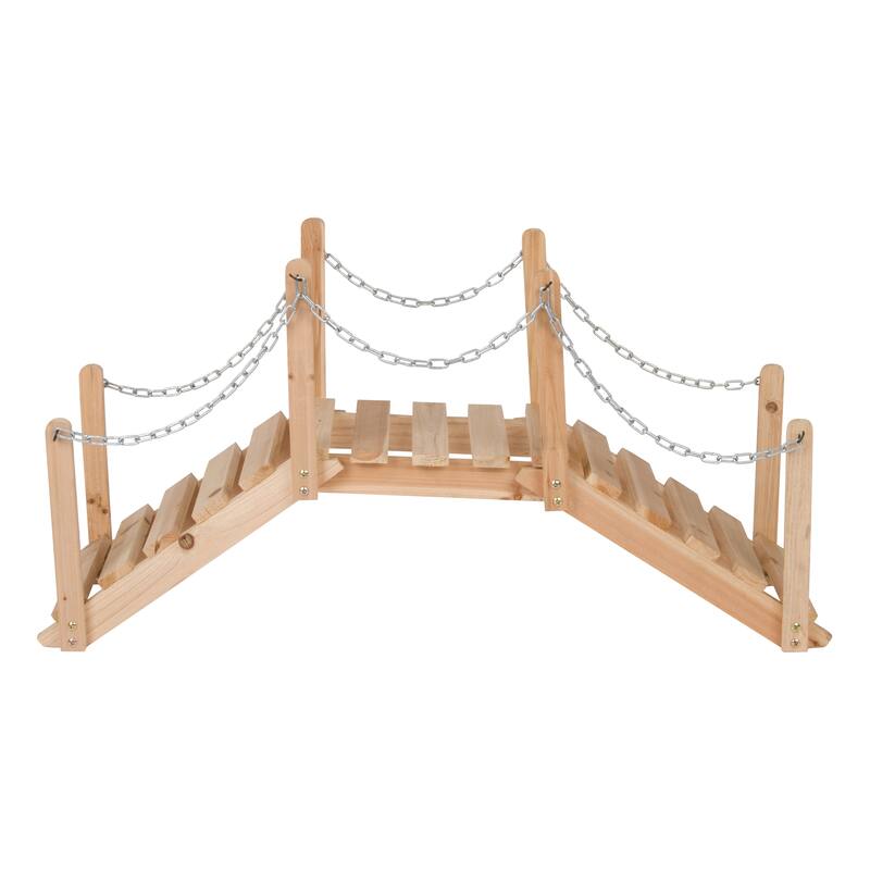 Charming 3 Ft. Natural Cedar Garden Bridge, 3-Foot - Natural