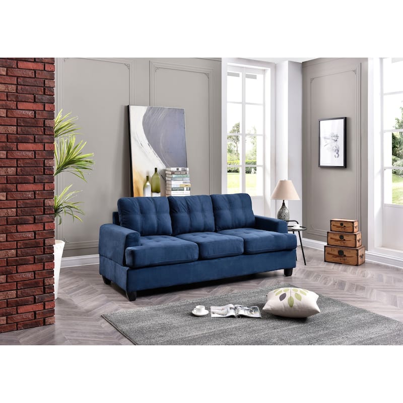 Sandridge Microsuede Sofa - Navy Blue